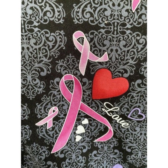 ScrubStar Pink Ribbon Scrub Top Women‎ Medium - Picture 6 of 10